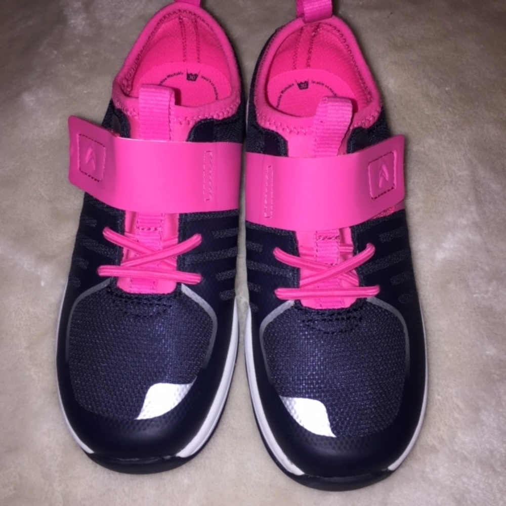Clarks Navy Blue and Pink Sneakers
